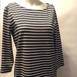 Workshop Republic Clothing dress stripe gray Sz S